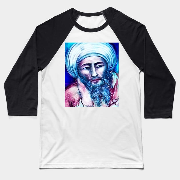 Averroes Snow Portrait | Averroes Artwork 13 Baseball T-Shirt by JustLit